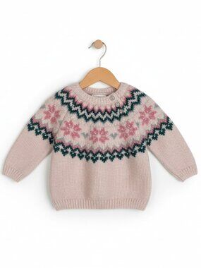 George Chenille Pink Nordic Sweater size 0-3 Months